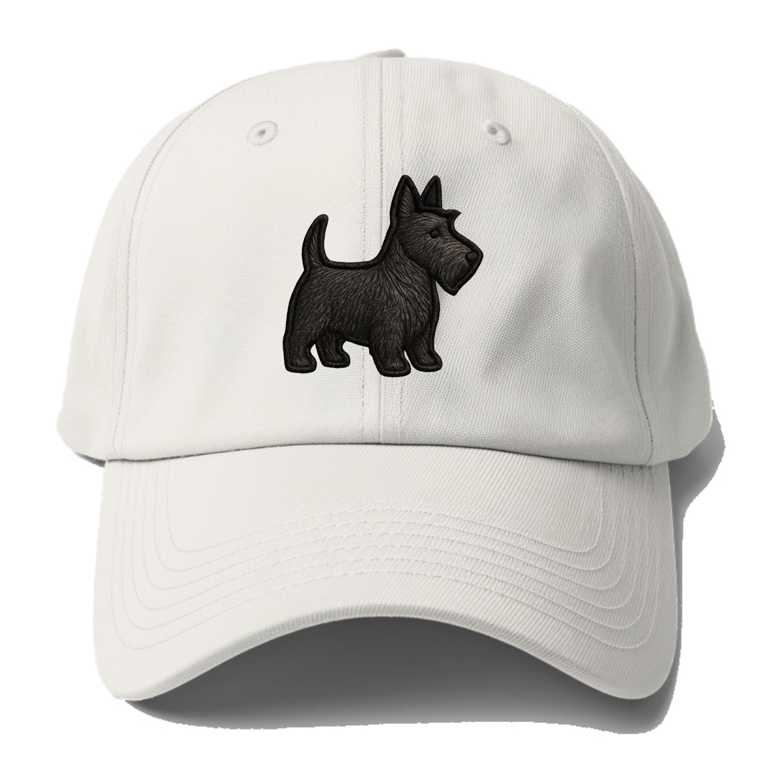 Scottish Terrier - Contemporary scottie - Baseball Cap For Big Heads - Off White