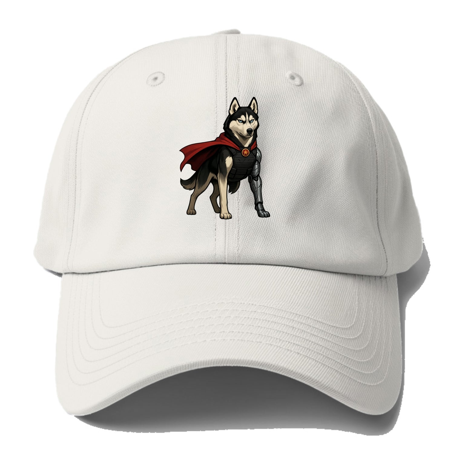 Siberian Husky Winter Soldier  - Baseball Cap - Off White