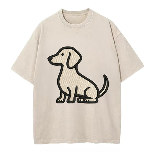Dachshund - Long body profile view - Vin Vintage T-shirt