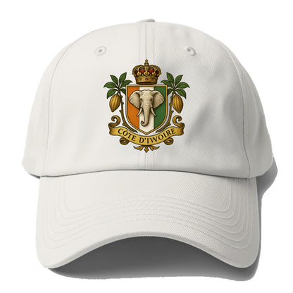 Ivory Coast Royal Logo  - Baseball Cap - Off White
