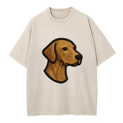 Vizsla - Modern noble design with bold b - Vintage T-shirt - Off White