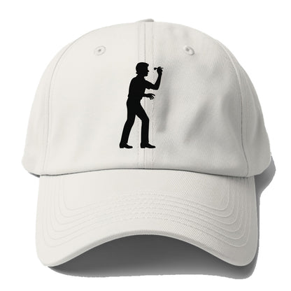 Darts player in throwing stance - Baseball Cap - Off White