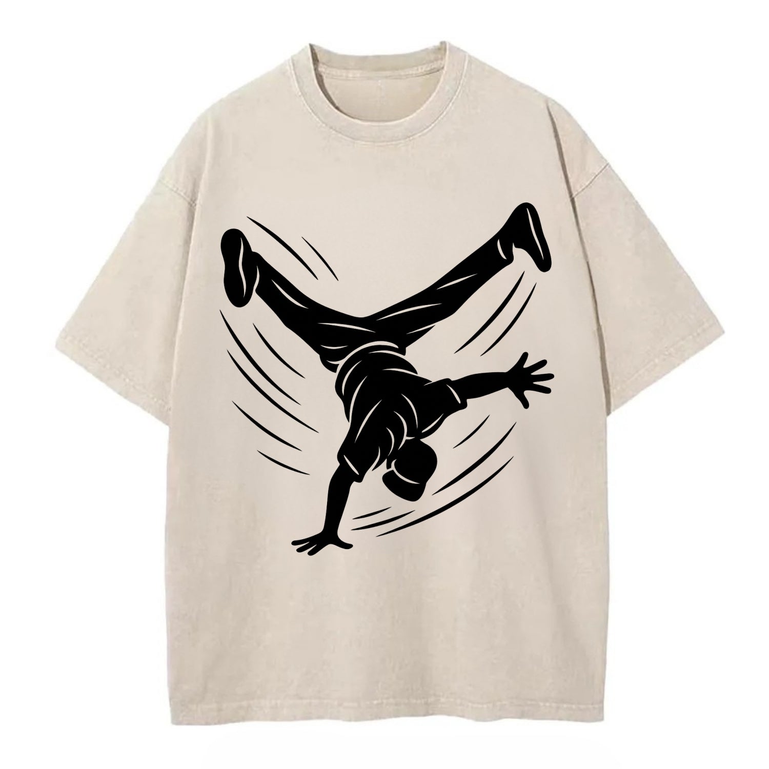 Breakdancer windmill move - Vintage T-shirt - Off White