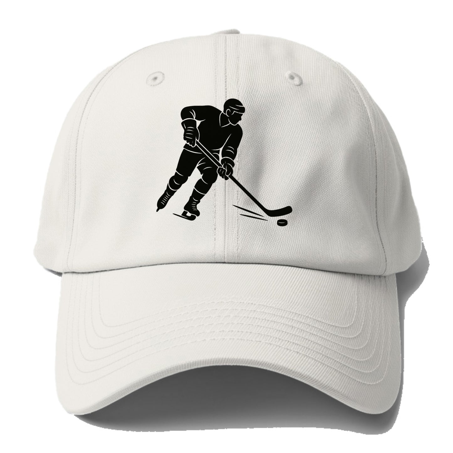 Ice hockey player shooting puck - Baseball Cap For Big Heads - Off White