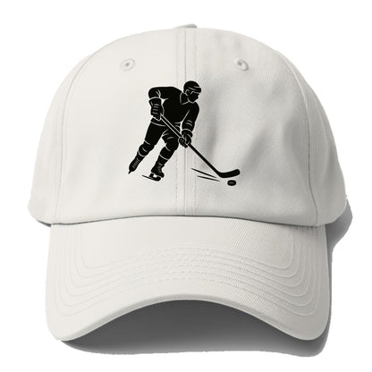 Ice hockey player shooting puck - Baseball Cap For Big Heads - Off White