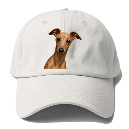 Italian Greyhound  - Baseball Cap For Big Heads - Off White
