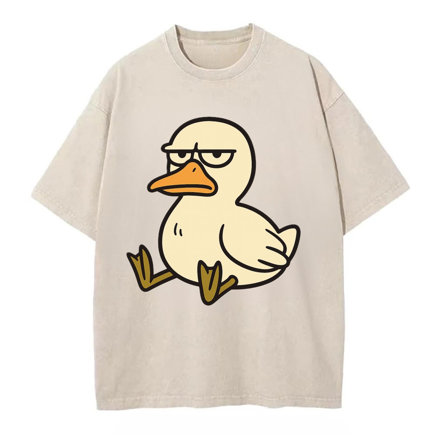 The Duck Judging Silently - Vintage T-shirt - Off White
