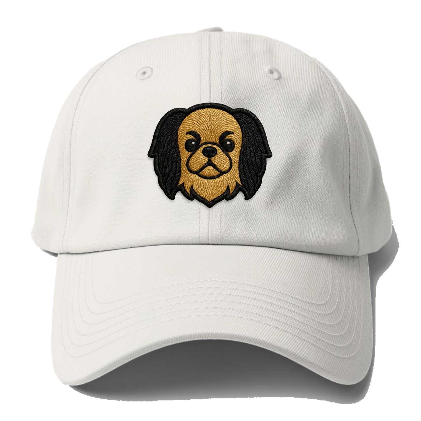 Japanese Chin - Modern flat-face logo wi - Baseball Cap - Off White