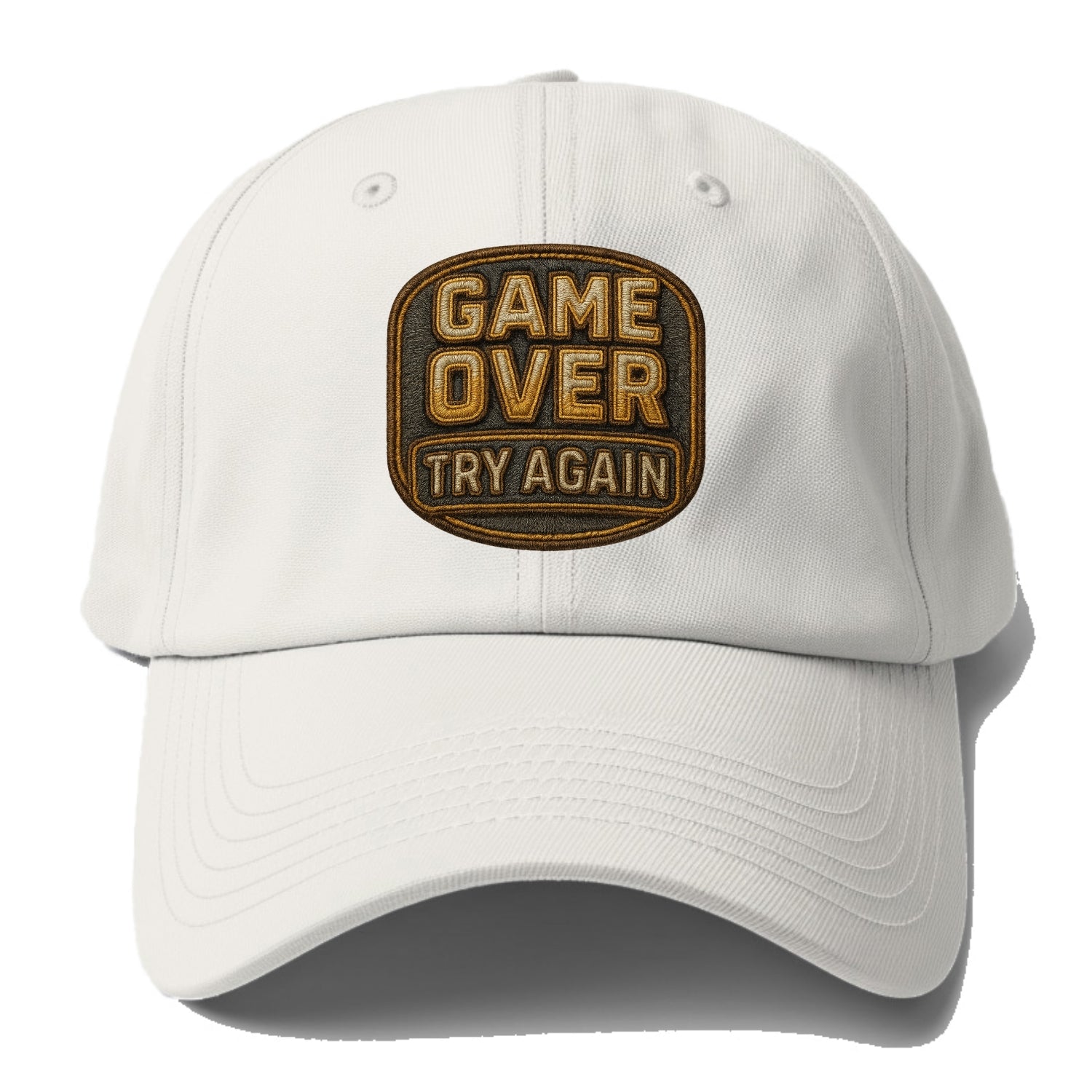 Game Over Try Again  - Baseball Cap - Off White