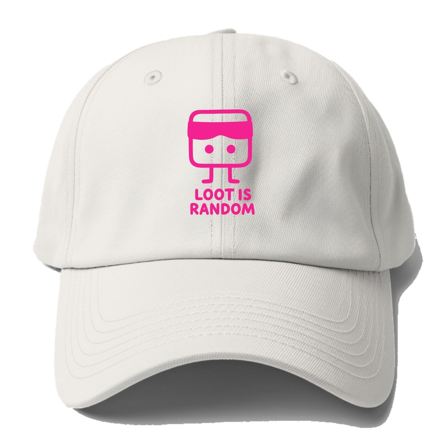 LOOT IS RANDOM | Dice wearing blindfold - Baseball Cap For Big Heads - Off White