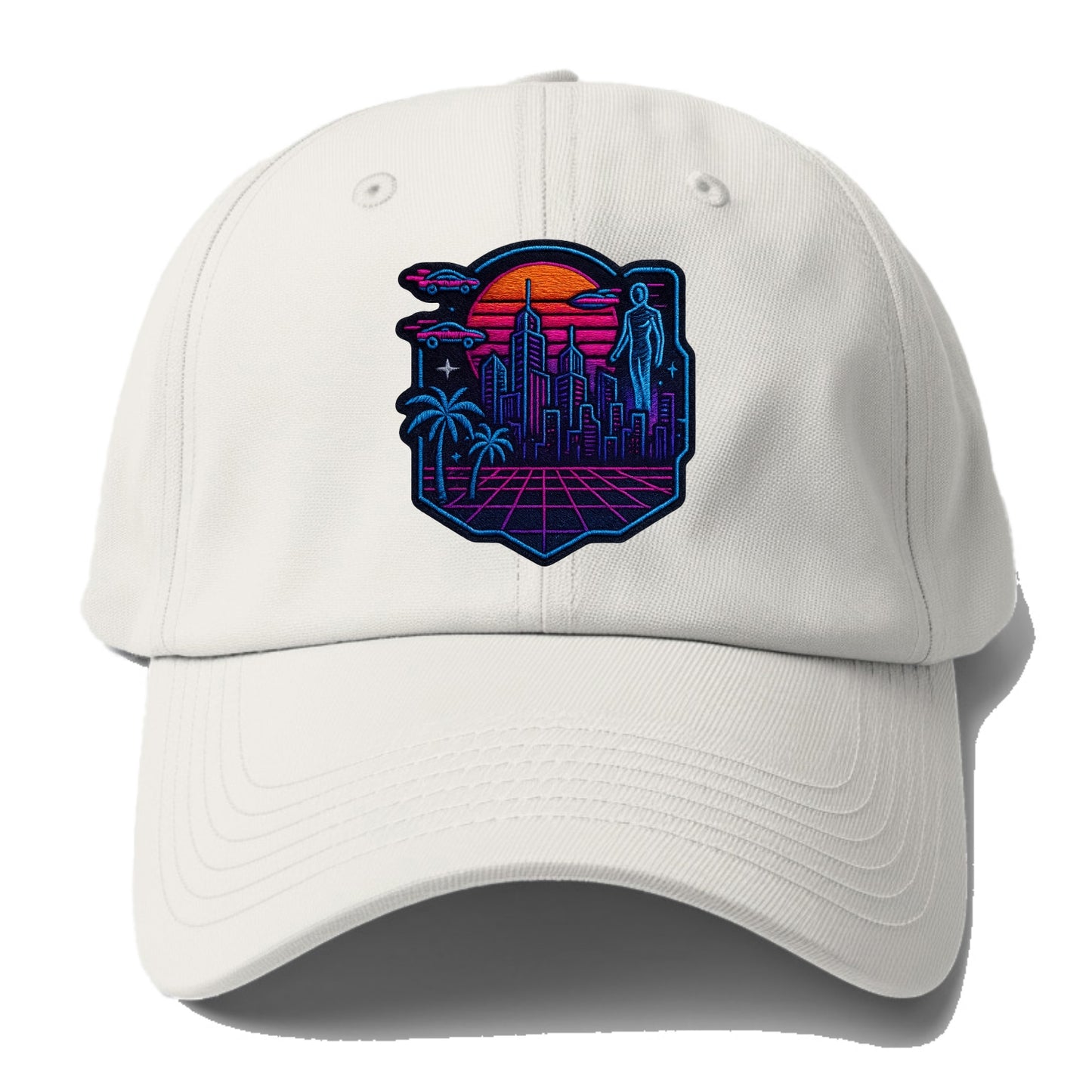 Cyberpunk City - Baseball Cap - Off White