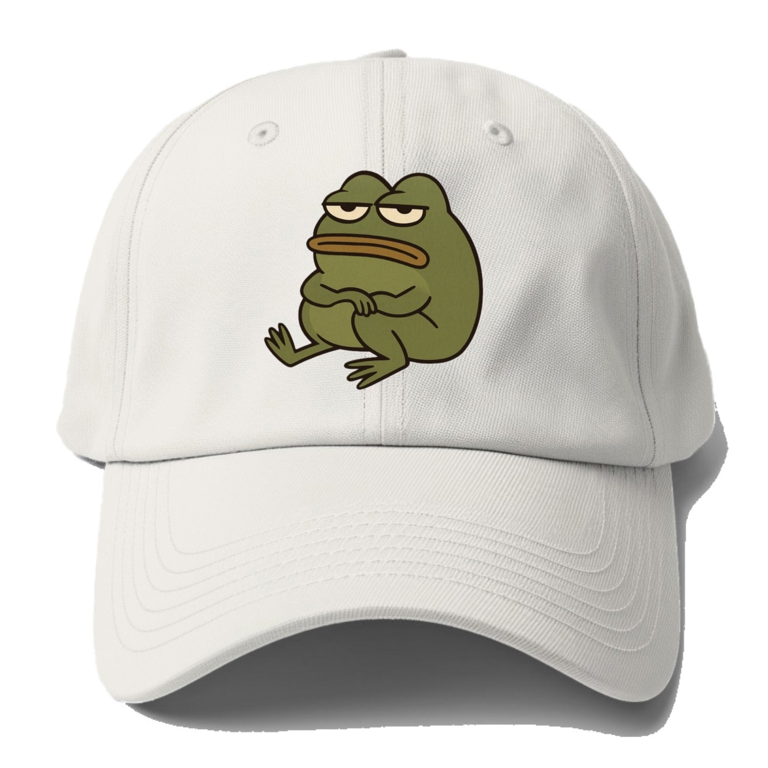 The Frog Judges Silently - Baseball Cap For Big Heads - Off White