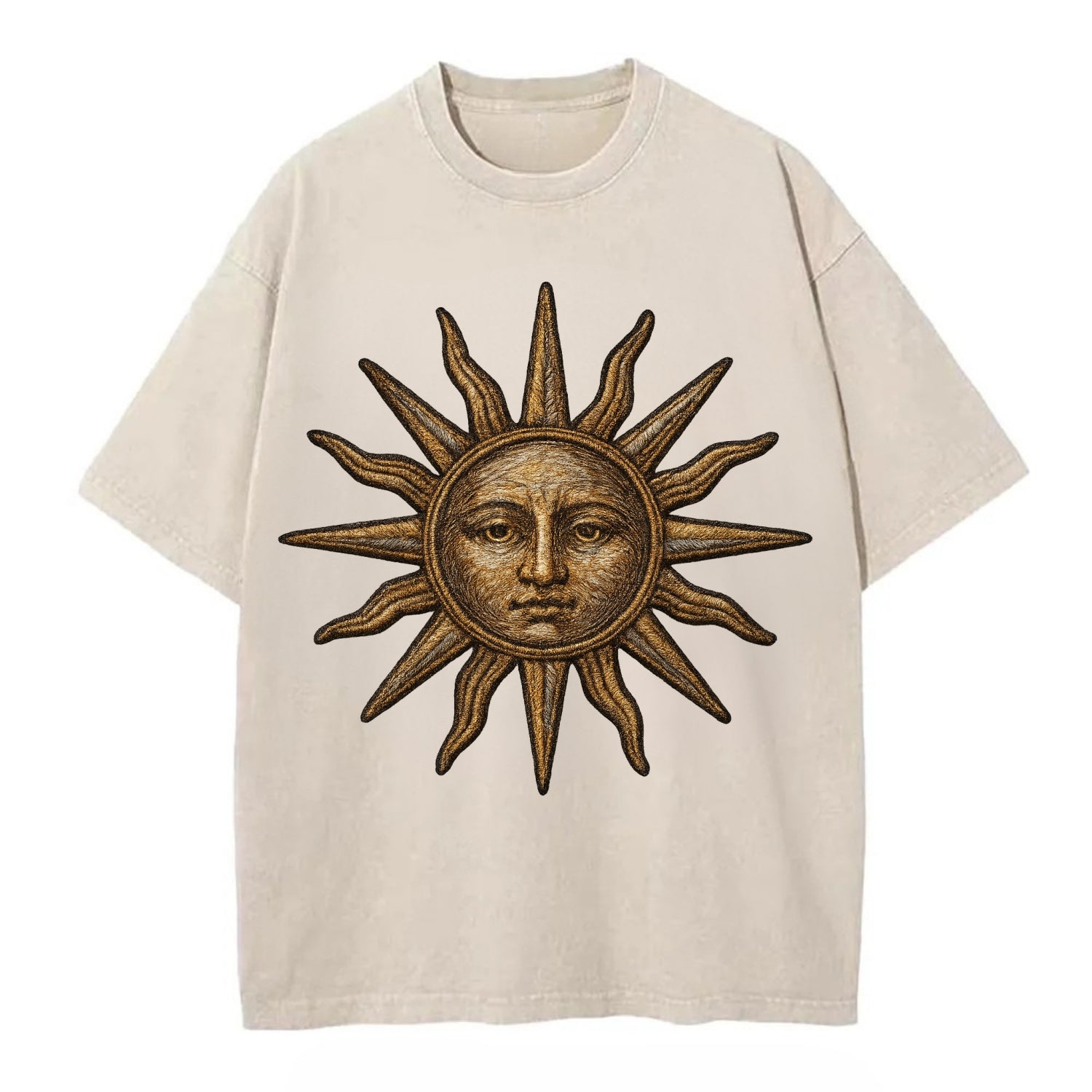 Sun Rays  - Vintage T-shirt - Off White