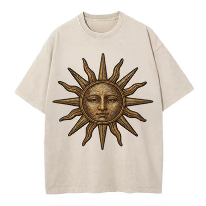 Sun Rays  - Vintage T-shirt - Off White