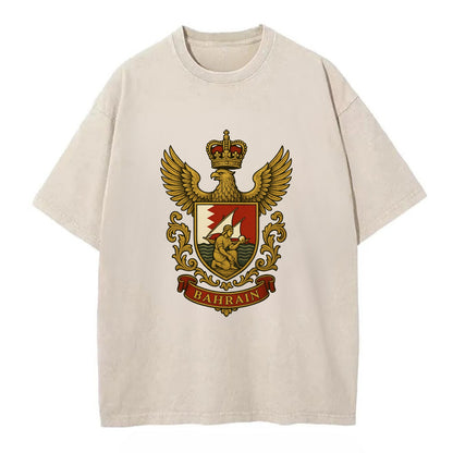 Bahrain Heritage Badge  - Vintage T-shirt - Off White