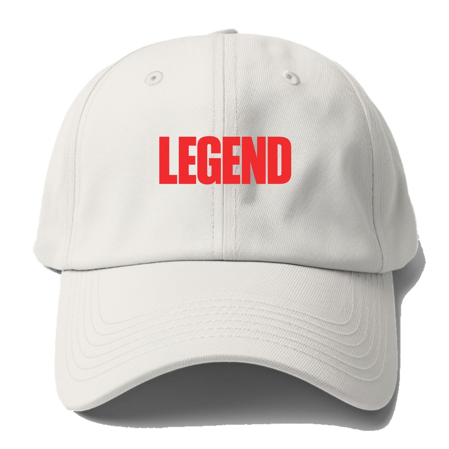 Bold typography design - "LEGEND" - remarkable person, iconic status - Baseball Cap - Off White
