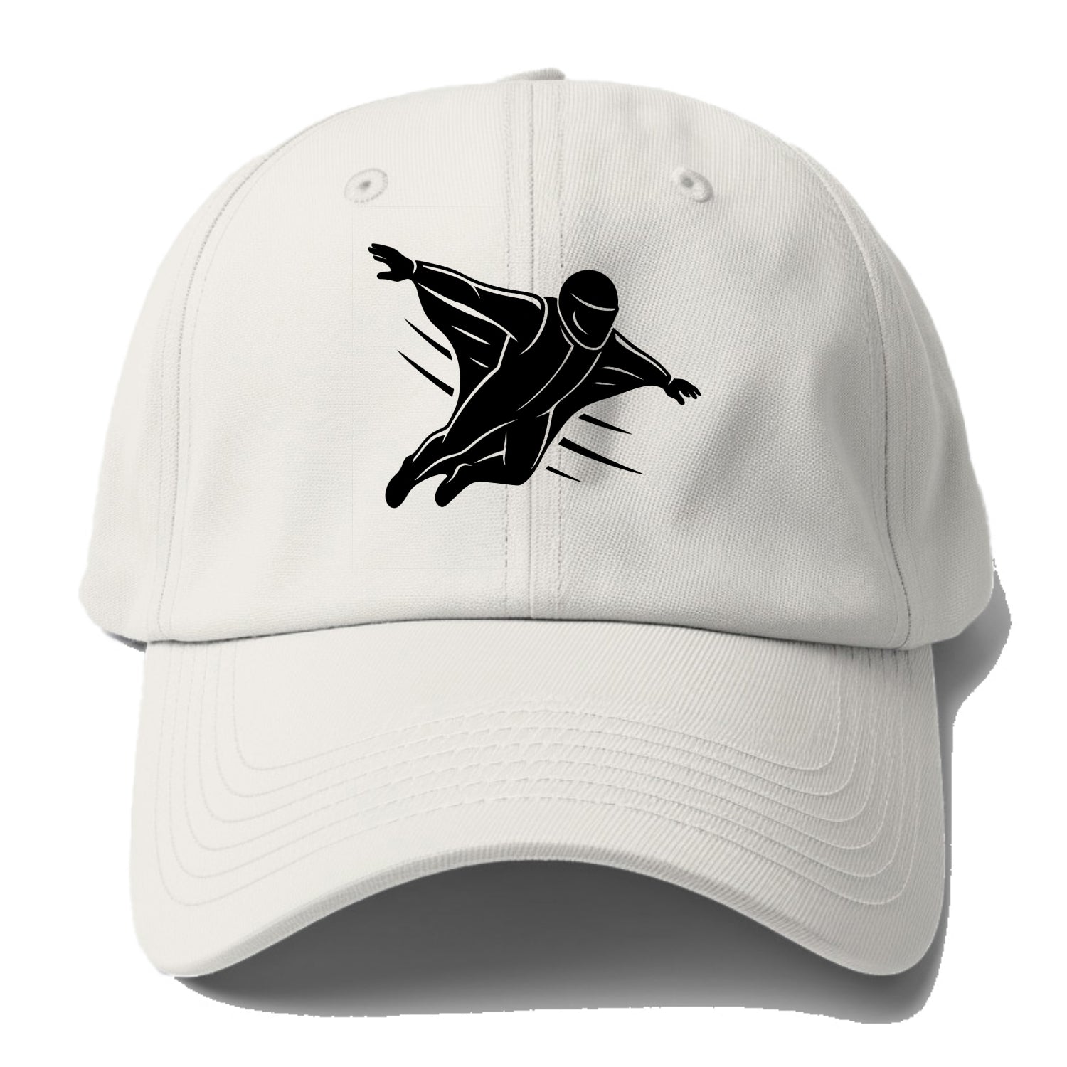 Wingsuit flyer gliding - Baseball Cap - Off White