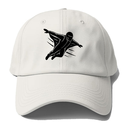 Wingsuit flyer gliding - Baseball Cap - Off White