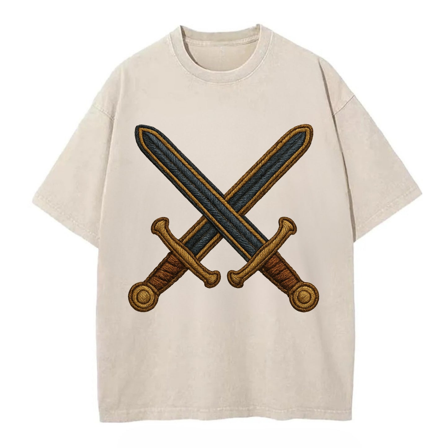 Crossed Swords  - Vintage T-shirt - Off White