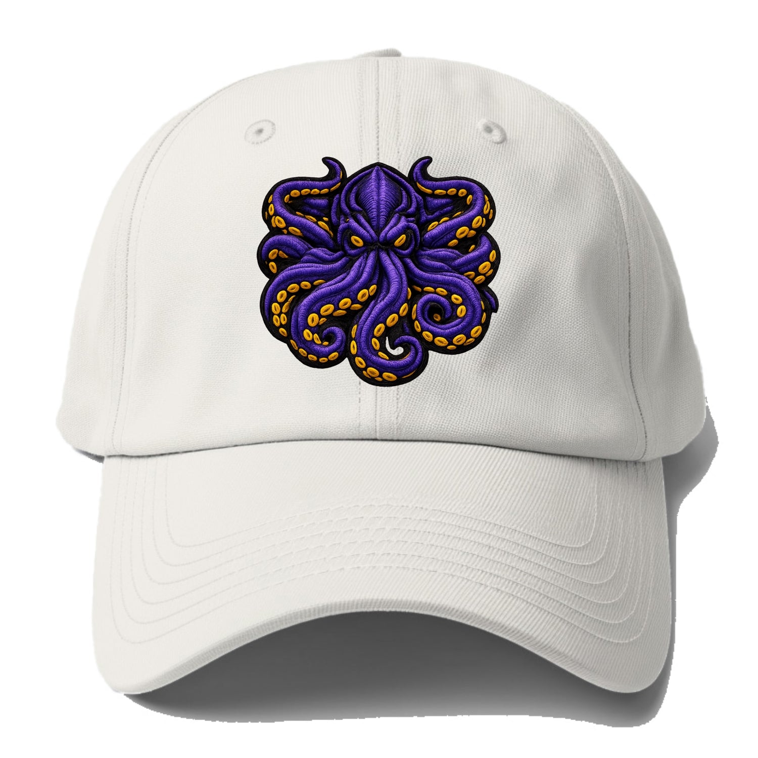 KRAKEN TENTACLES - sea monster in purple and black , deep sea - Baseball Cap - Off White