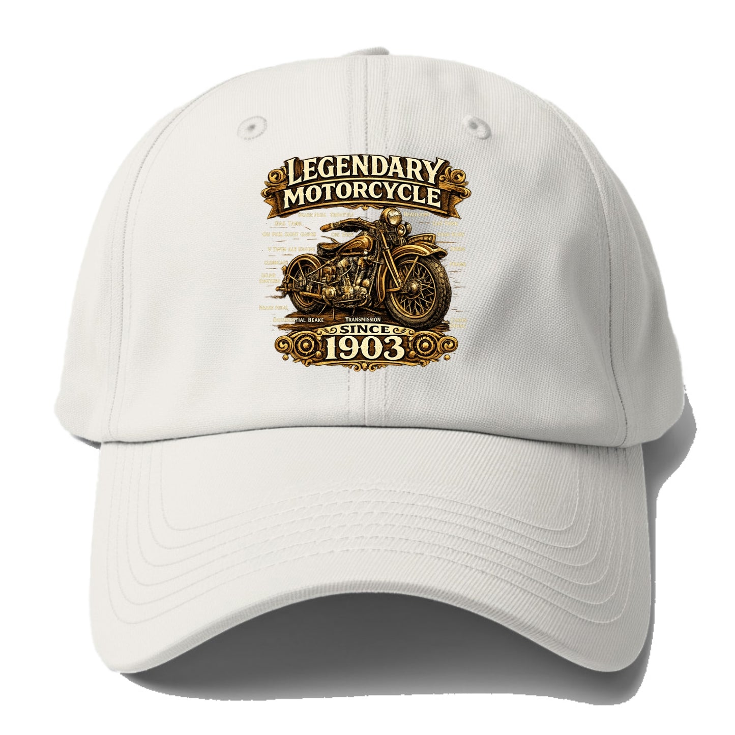 Legendary Motorcycle 1903 - Baseball Cap For Big Heads - Off White