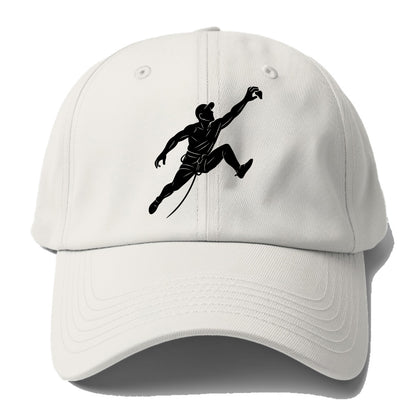 Rock wall climber reaching hold - Baseball Cap - Off White