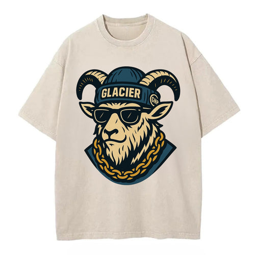 Glacier Mountain Goat - Vintage T-shirt