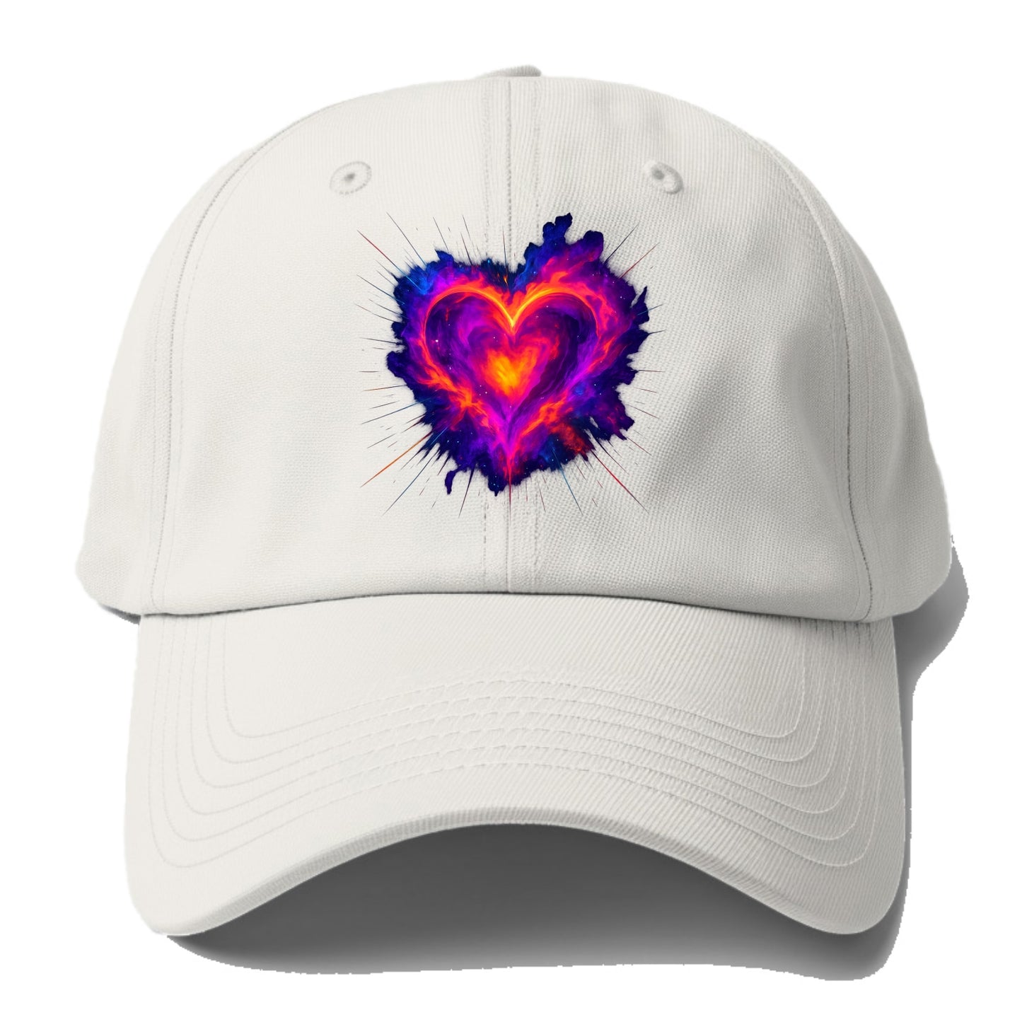 Heart Nebula - Cosmic heart-shaped nebul Baseball Cap - Off White