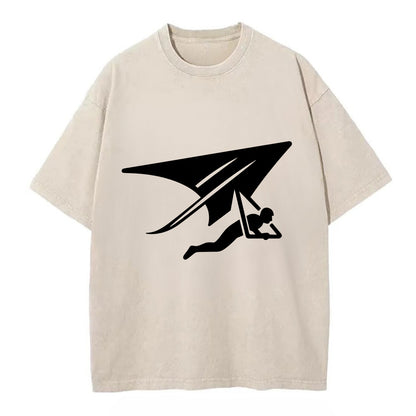 Hang glider soaring - Vintage T-shirt - Off White
