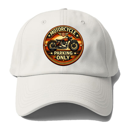 Motorcycle Parking Only - Baseball Cap For Big Heads - Off White