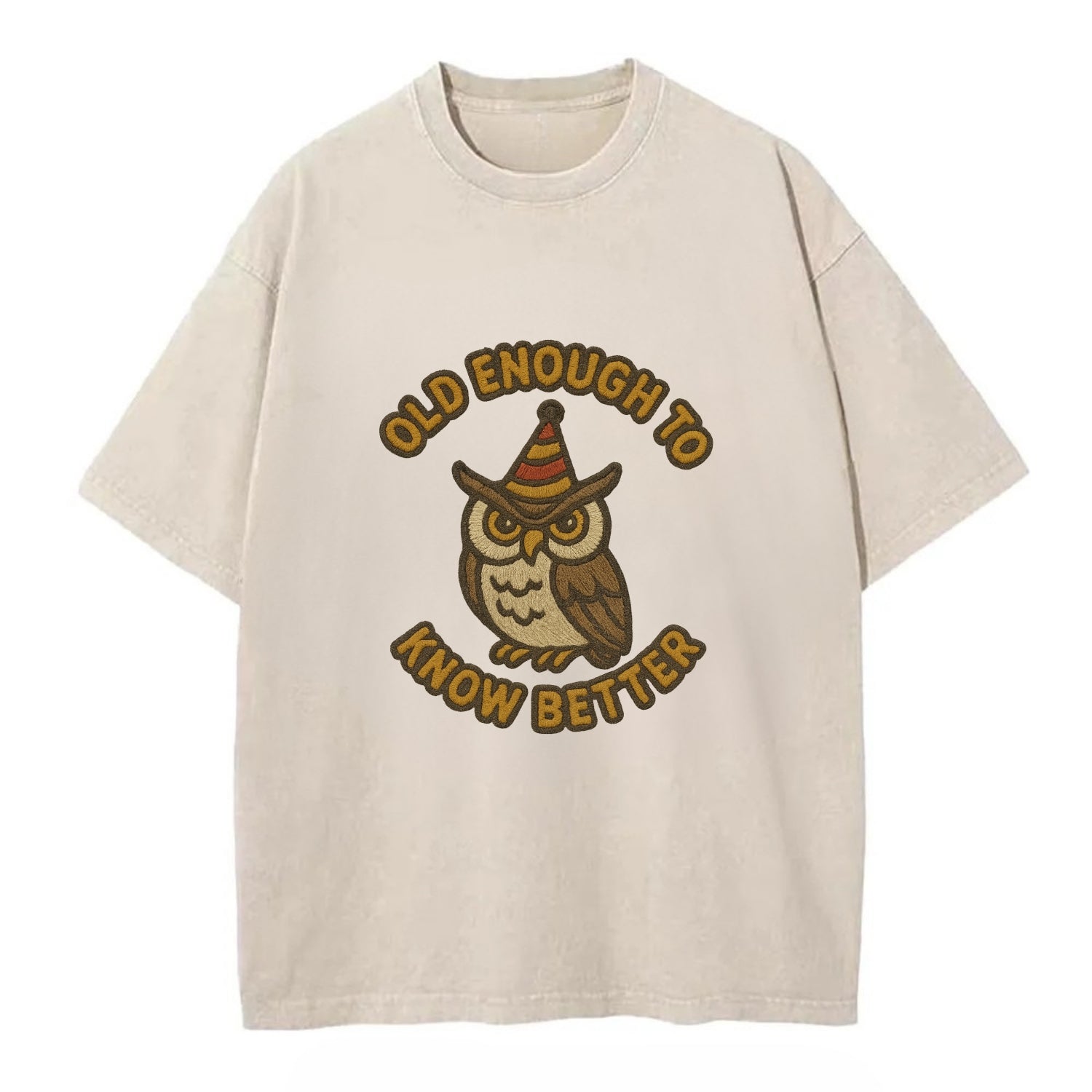 Old Enough To Know Better  - Vintage T-shirt - Off White