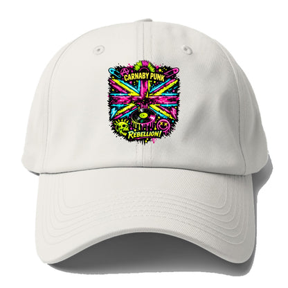 CARNABY PUNK | Swinging 60s meets 70s punk | Psychedelic Union Jack - Baseball Cap For Big Heads - Off White