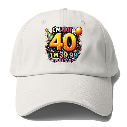 Not 40 Plus Tax - Baseball Cap For Big Heads - Off White