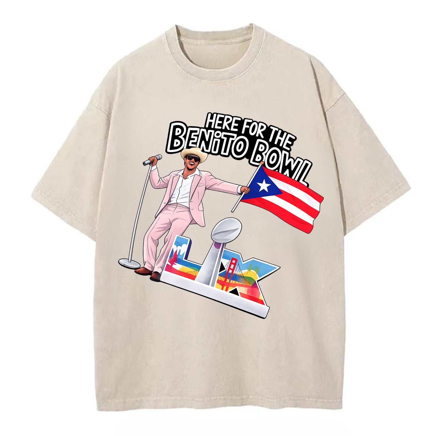 Here For The Bento Bowl - Vintage T-shirt - Off White