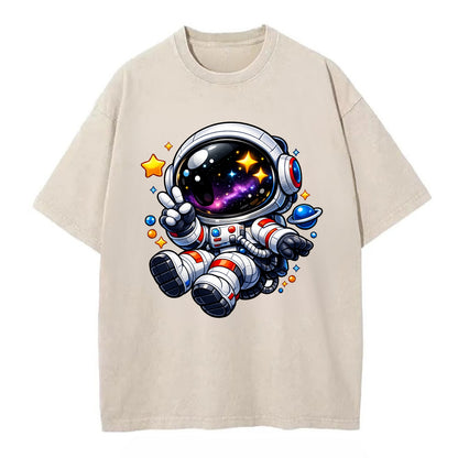 Space Explorer - Vintage T-shirt - Off White