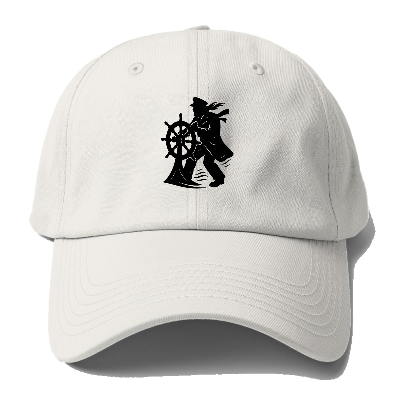 Sailor with ship wheel - Baseball Cap For Big Heads - Off White