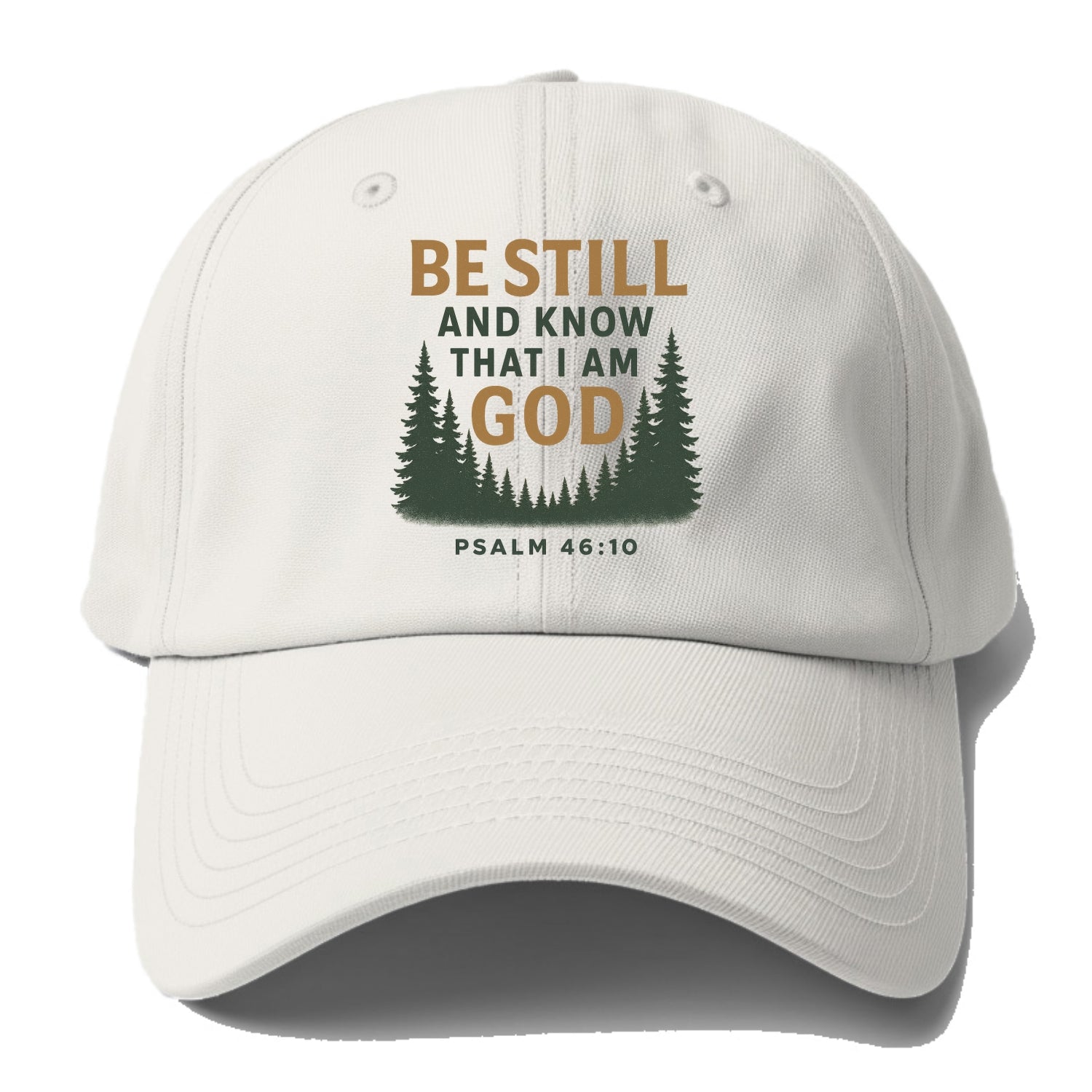 Psalm 46:10 Forest - Baseball Cap For Big Heads - Off White
