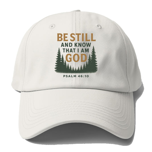 Psalm 46:10 Forest - Baseball Cap For Big Heads - Off White