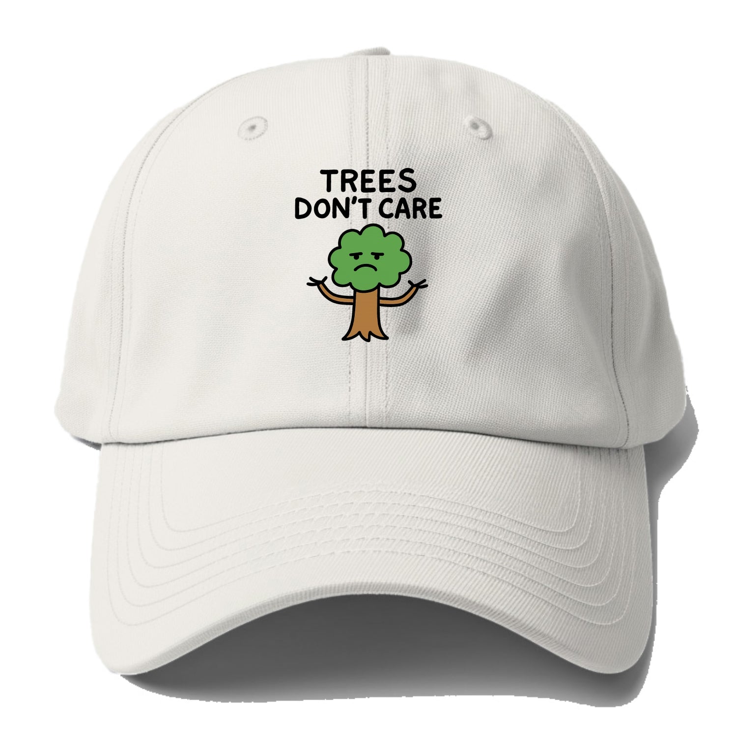 TREES DONT CARE | Indifferent oak shrugging branches - Baseball Cap For Big Heads - Off White