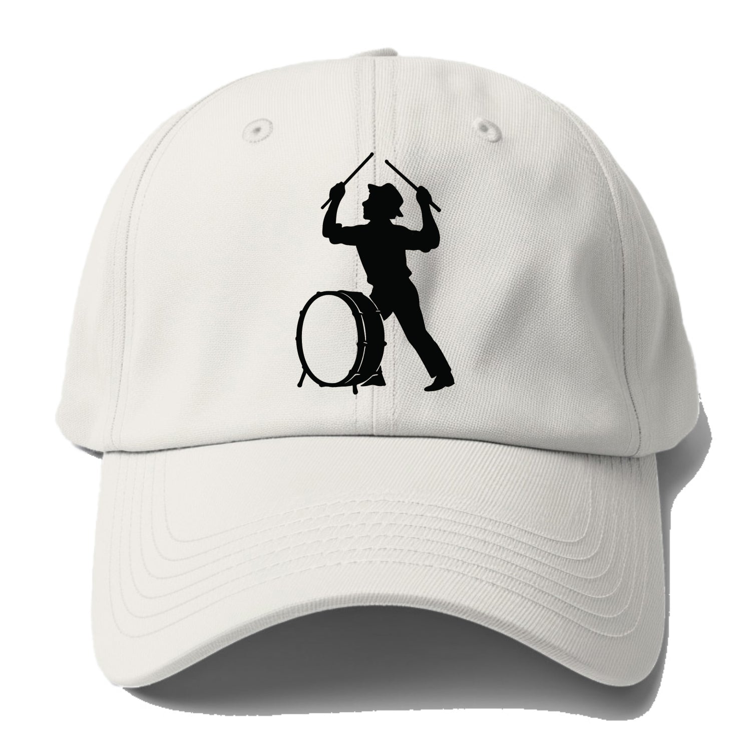 Drummer with drumsticks raised high - Baseball Cap For Big Heads - Off White