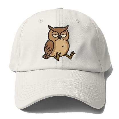 The Owl Judging Silently - Baseball Cap For Big Heads - Off White