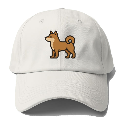 Shiba Inu - Red sesame flat side profile - Baseball Cap For Big Heads