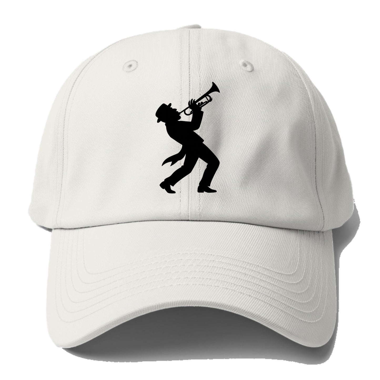 Trumpet player hitting high note - Baseball Cap For Big Heads - Off White