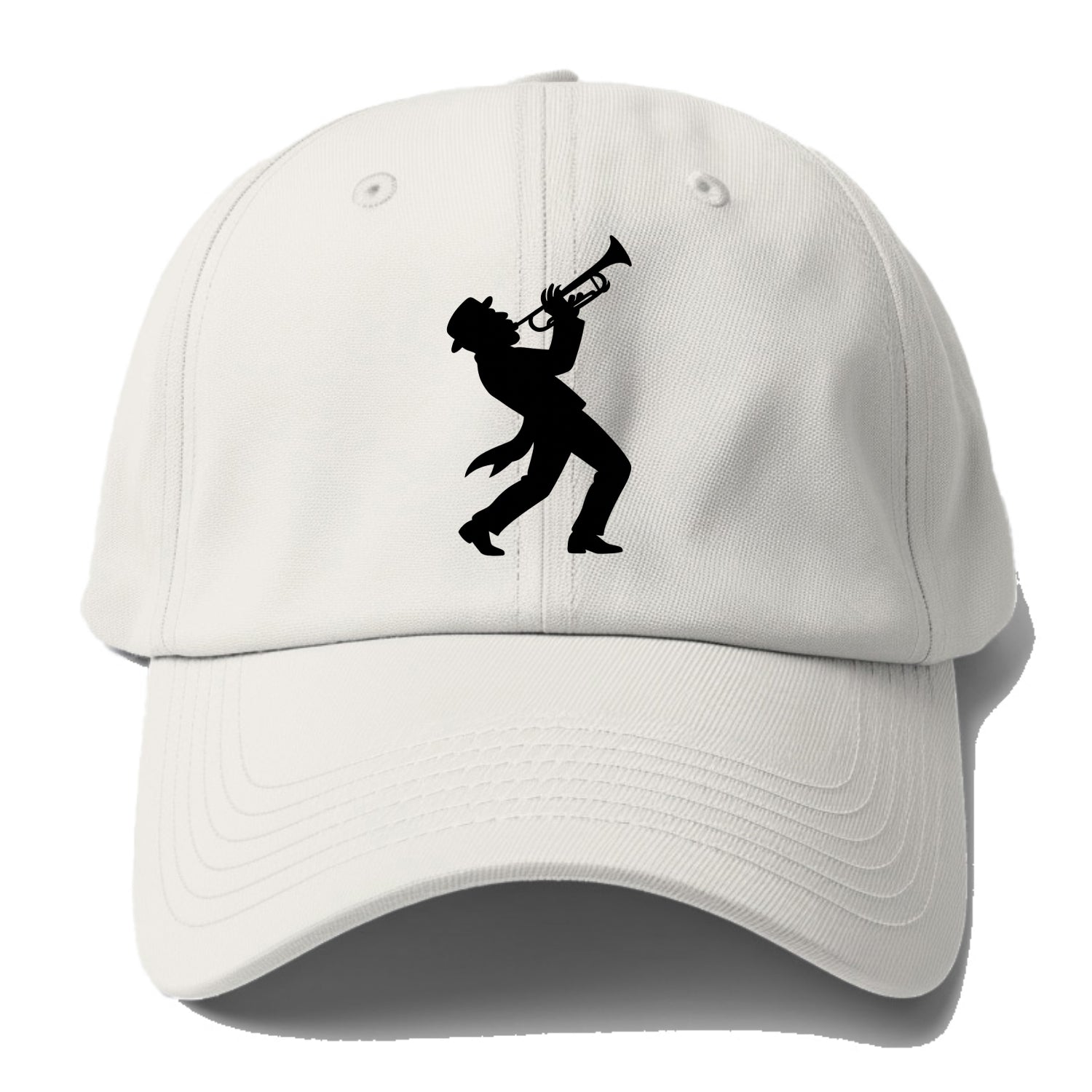 Trumpet player hitting high note - Baseball Cap For Big Heads - Off White