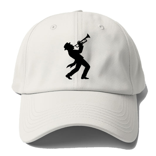 Trumpet player hitting high note - Baseball Cap For Big Heads - Off White