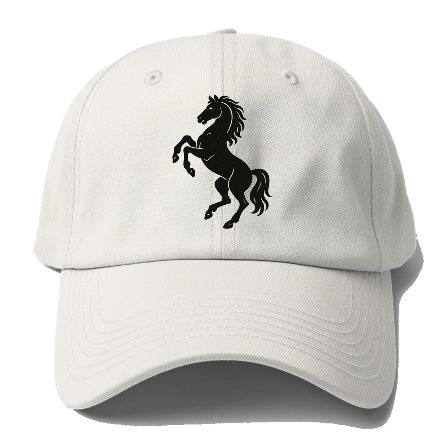 Stallion rearing on hind legs - Baseball Cap For Big Heads - Off White