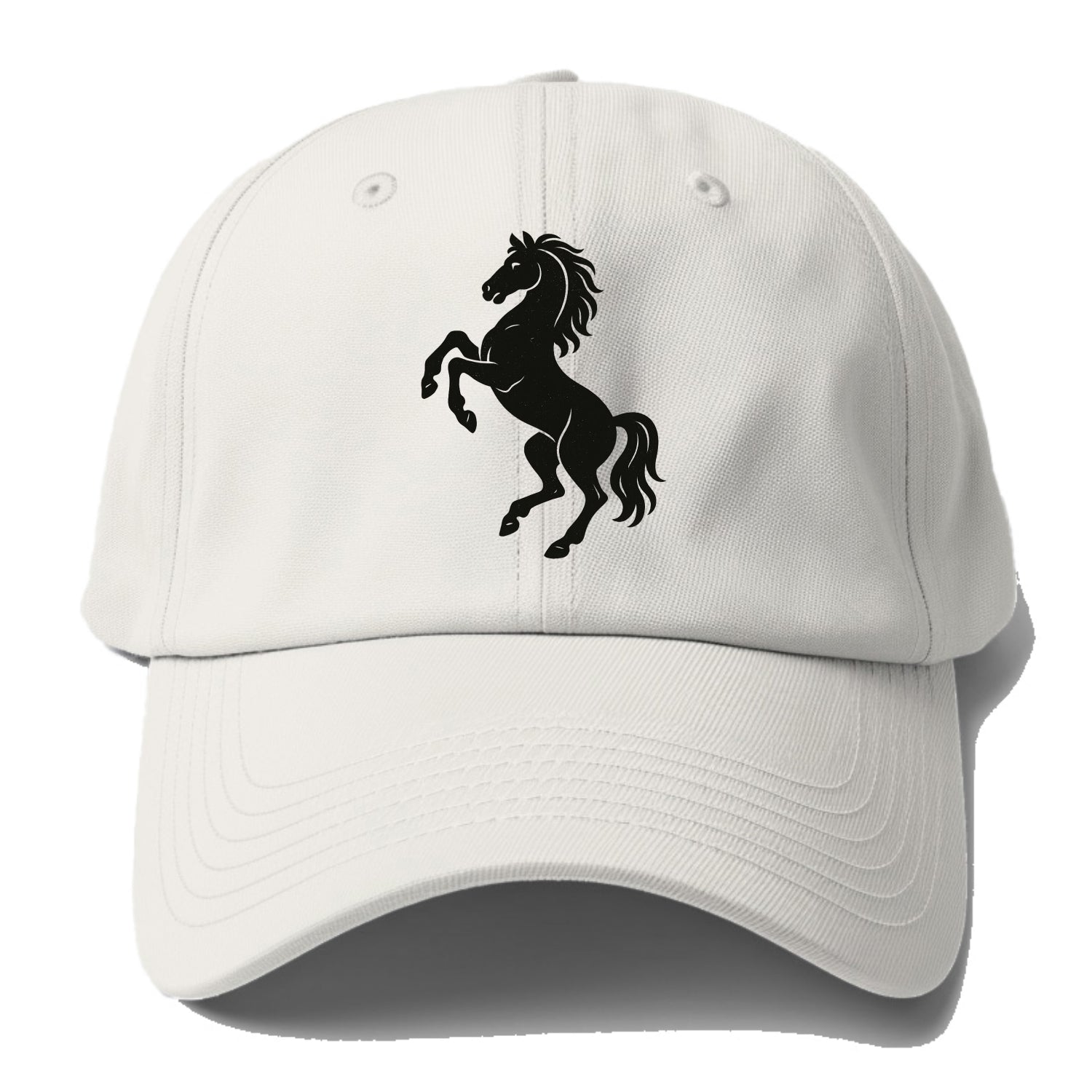 Stallion rearing on hind legs - Baseball Cap For Big Heads - Off White