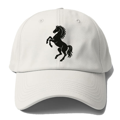Stallion rearing on hind legs - Baseball Cap For Big Heads - Off White