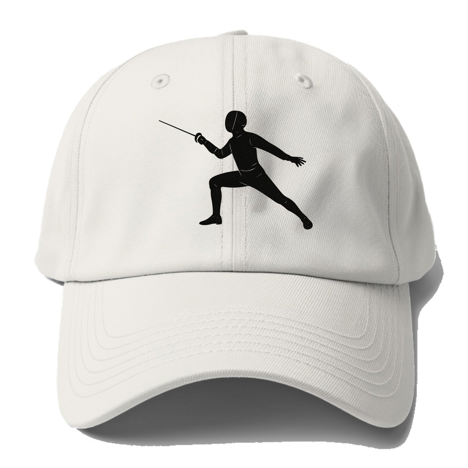 Fencer in lunge position - Baseball Cap For Big Heads - Off White