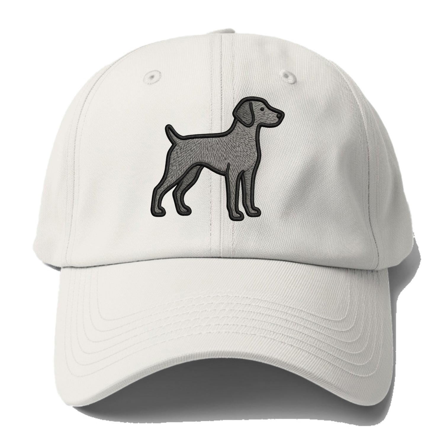 Weimaraner - Trendy gray ghost design wi - Baseball Cap - Off White